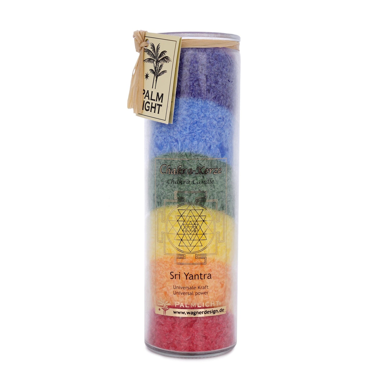 Chakra Kerze multicolor 20 x 6,5 cm