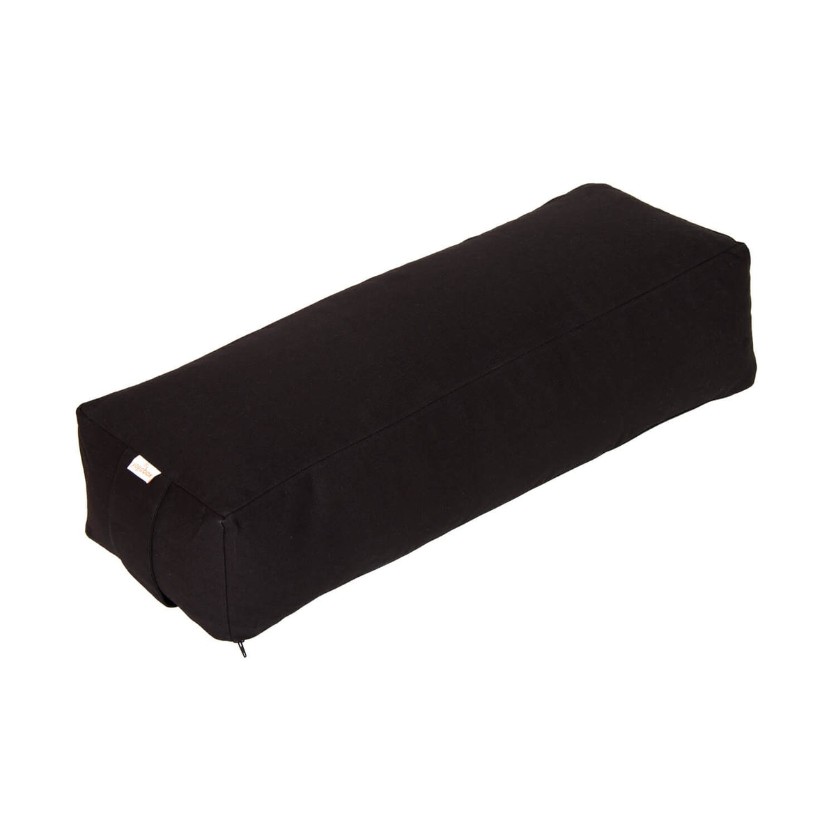Yoga und Pilates Rechteckbolster BASIC schwarz 60 x 20 x 14 cm Buchweizenschalen