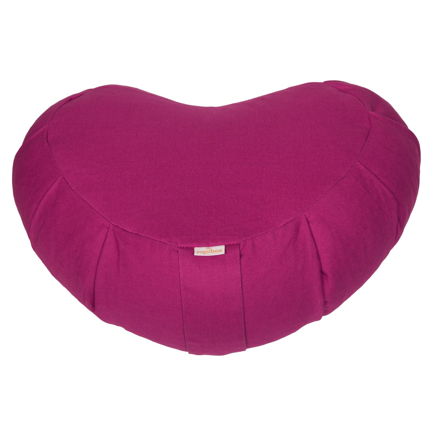 Meditationskissen Zafu ZEN Halbmond BASIC mit ZIP magenta 42 x 42 x 15 cm Buchweizenschalen