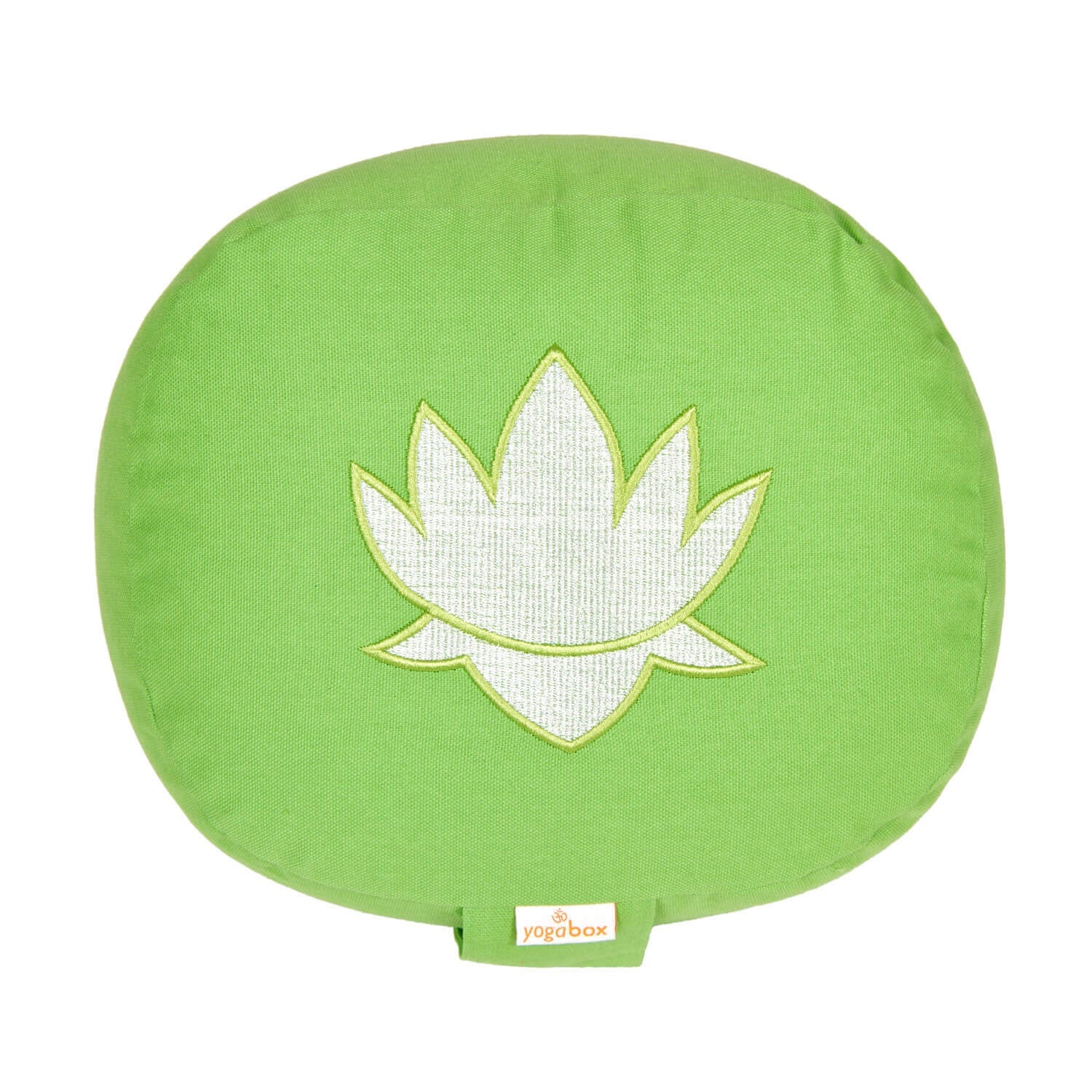 Yogakissen oval Lotus Stick BASIC apfelgrün 28 x 23 x 13 cm Buchweizenschalen