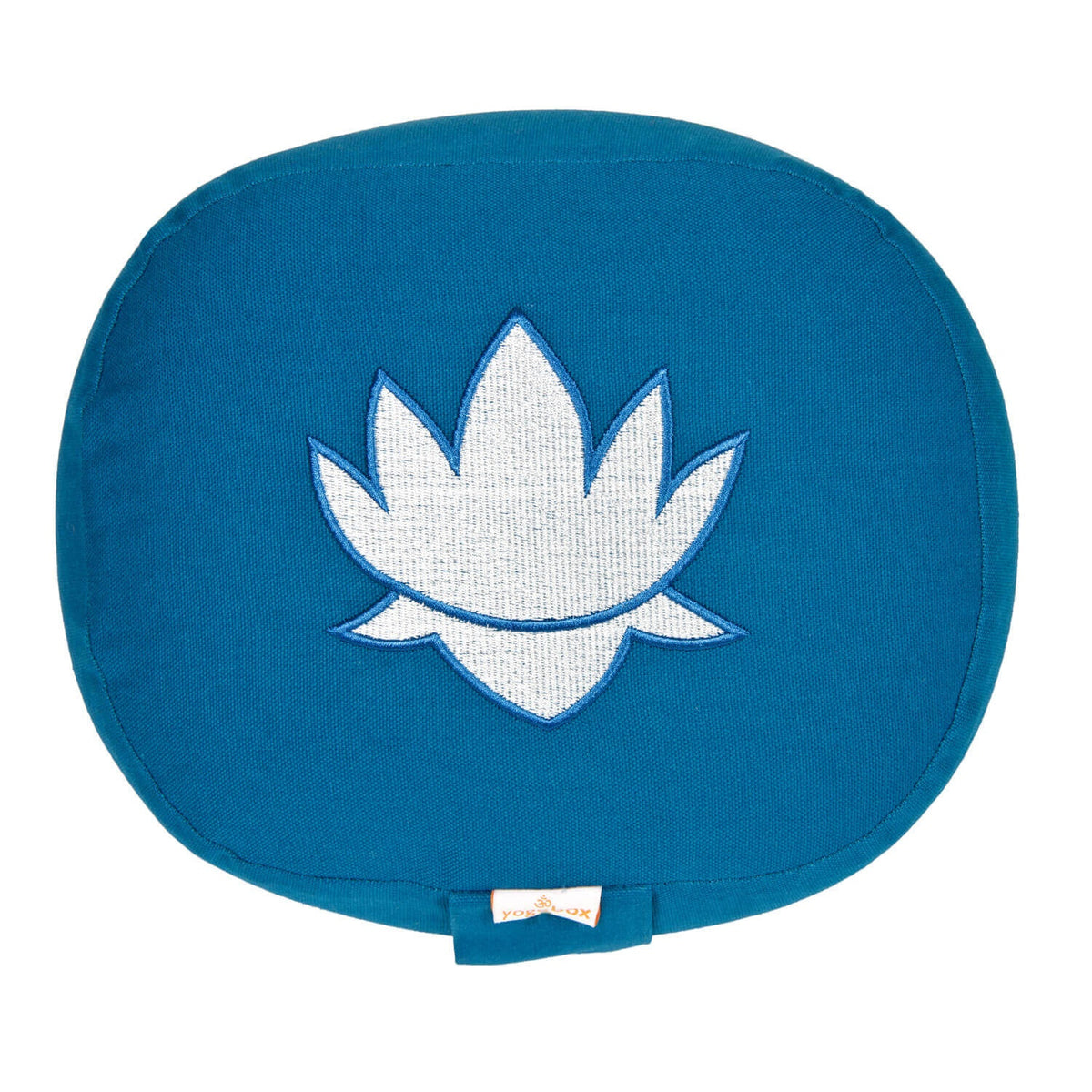 Yogakissen oval Lotus Stick BASIC petrol 28 x 23 x 13 cm Buchweizenschalen