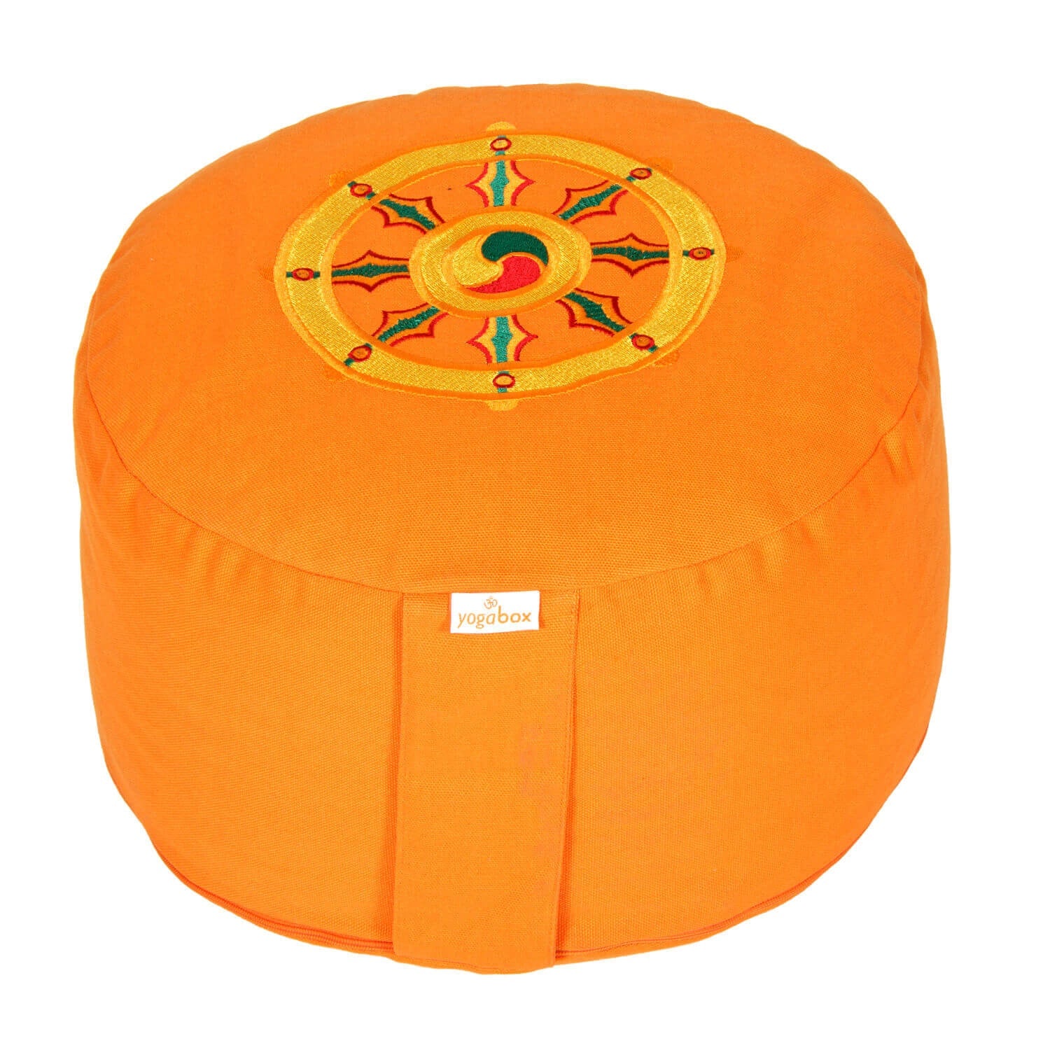 Meditationskissen Glückssitz® Rondo Dharmarad orange 33 x 33 x 15 cm Buchweizenschalen