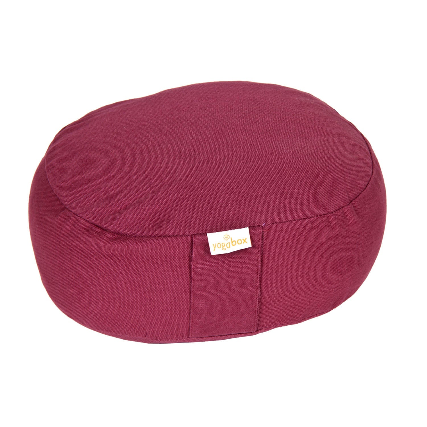 Yogilino® Reise Meditationskissen mini oval BASIC aubergine 26 x 21 x 9 cm Buchweizenschalen