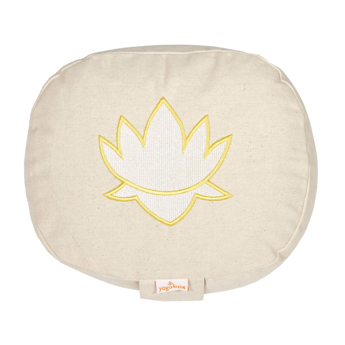 Yogakissen oval Lotus Stick BASIC natur 28 x 23 x 13 cm Buchweizenschalen