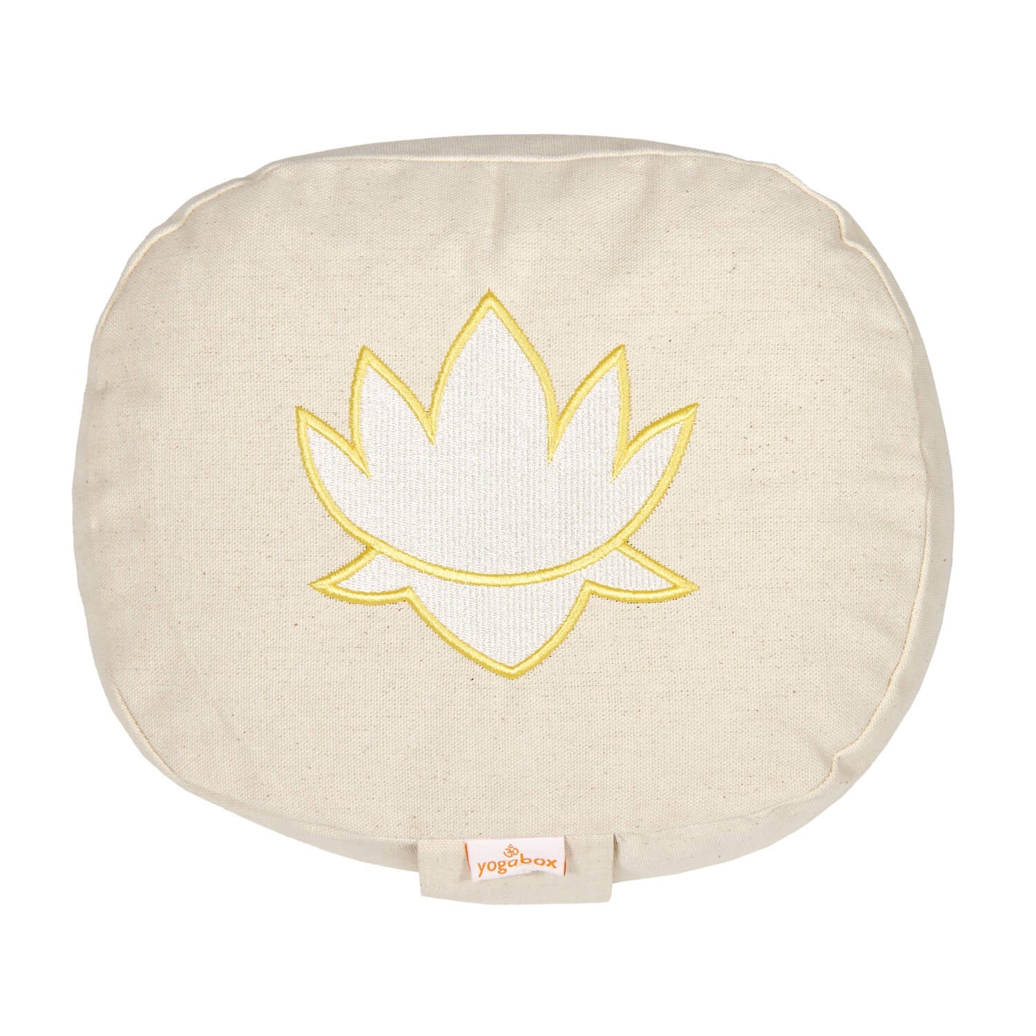 Yogakissen oval Lotus Stick BASIC natur 28 x 23 x 13 cm Buchweizenschalen
