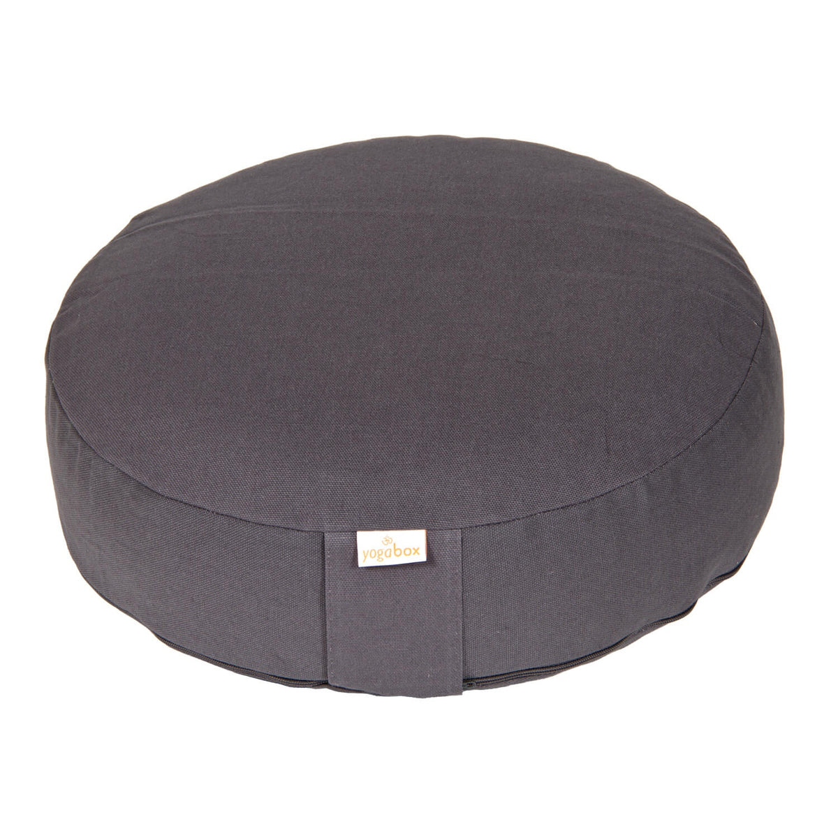 Meditationskissen BASIC extra FLACH grau 35 x 35 x 8 cm Buchweizenschalen