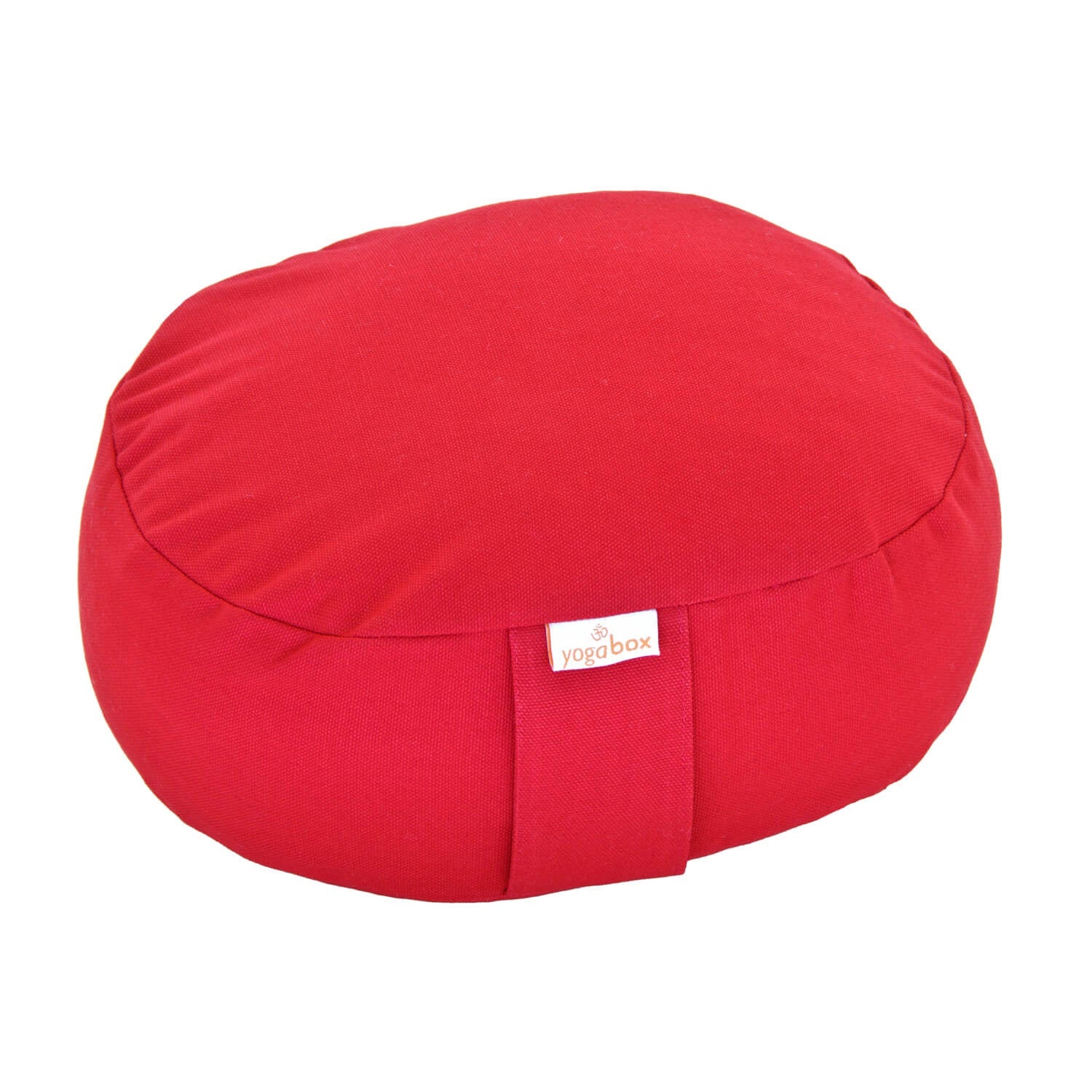 Yogilino® Reise Meditationskissen mini oval BASIC Rot 26 x 21 x 9 cm Buchweizenschalen