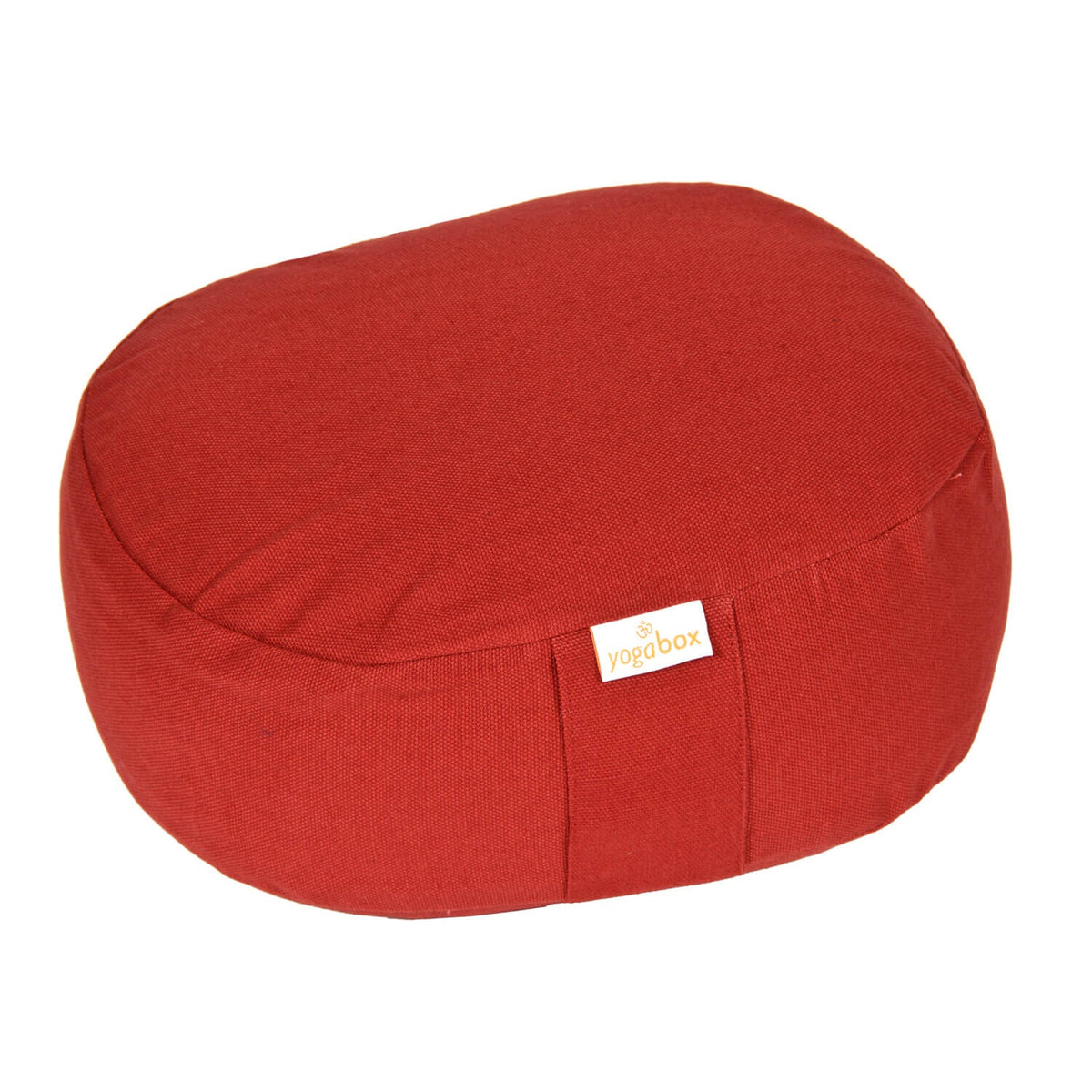 Yogilino® Reise Meditationskissen mini oval BASIC bordeaux 26 x 21 x 9 cm Buchweizenschalen