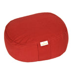Yogilino® Reise Meditationskissen mini oval BASIC bordeaux 26 x 21 x 9 cm Buchweizenschalen
