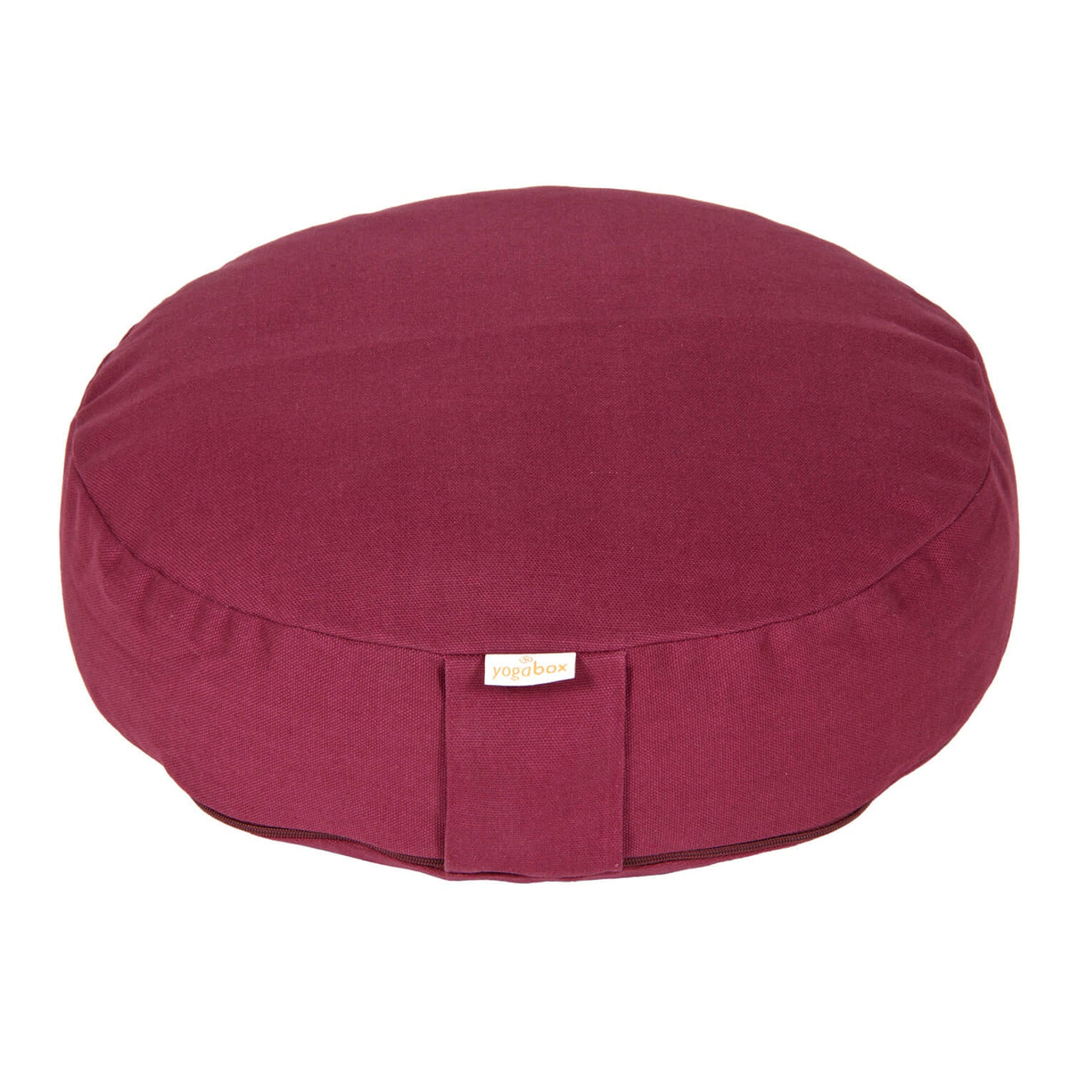 Meditationskissen BASIC extra FLACH aubergine 35 x 35 x 8 cm Buchweizenschalen