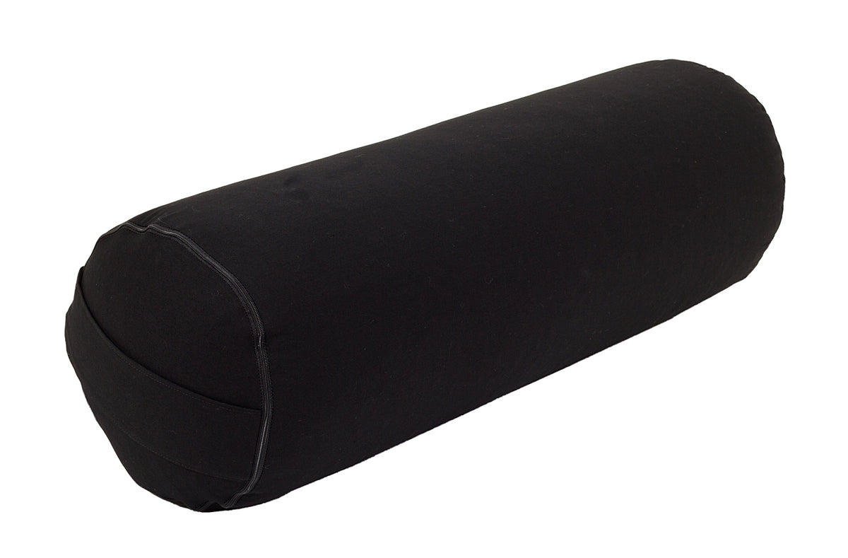 Yoga und Pilates Bolster / Yogarolle D - regional hergestellt schwarz 65 x 22 x 22 cm Buchweizenschalen