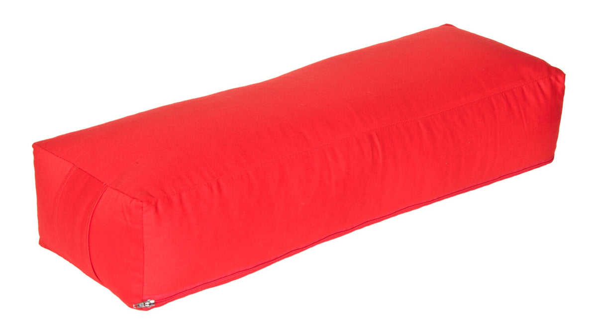 Yoga und Pilates Rechteckbolster D - regional hergestellt rot 60 x 20 x 14 cm Buchweizenschalen