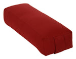 Yoga und Pilates Rechteckbolster D - regional hergestellt bordeaux 60 x 20 x 14 cm Buchweizenschalen