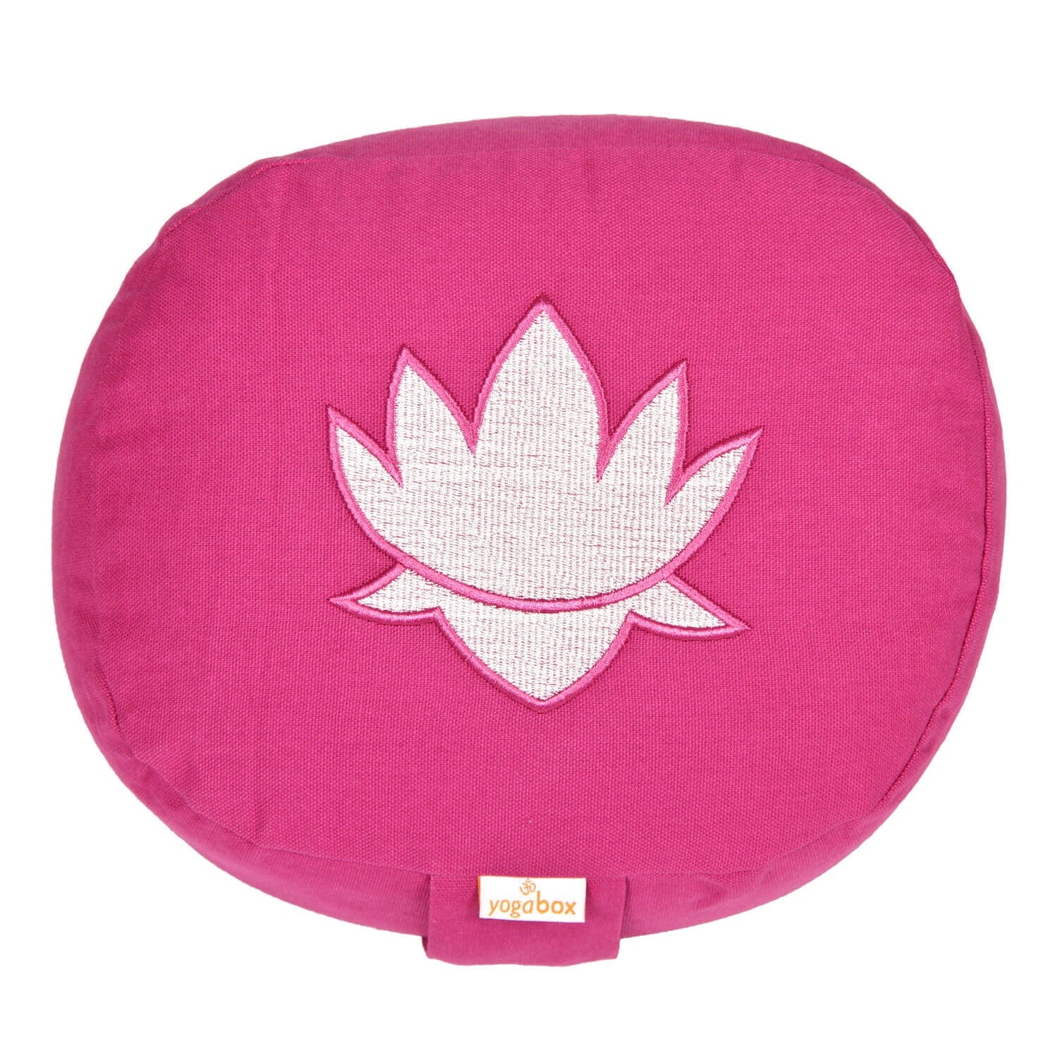 Yogakissen oval Lotus Stick BASIC magenta 28 x 23 x 13 cm Buchweizenschalen