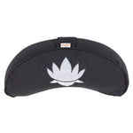 Yogakissen Halbmond BASIC Lotus Stick weiß grau 40 x 17 x 12 cm Buchweizenschalen