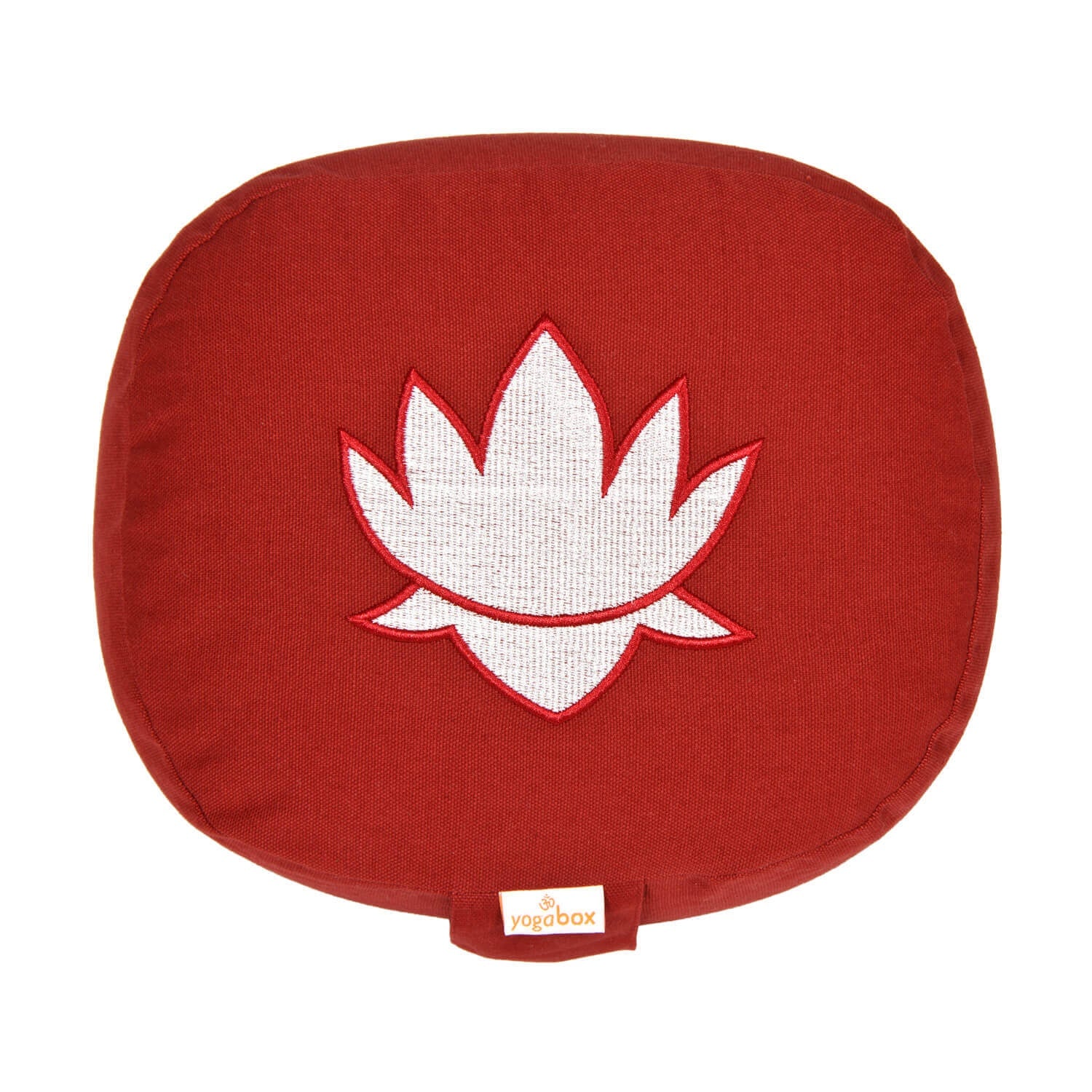 Yogakissen oval Lotus Stick BASIC bordeaux 28 x 23 x 13 cm Buchweizenschalen