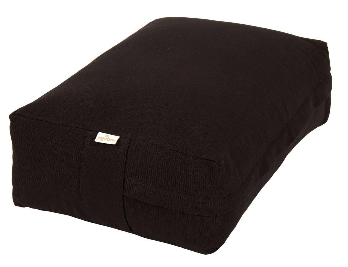 VIPASSANA Kissen XL schwarz 45 x 33 x 14 cm Buchweizenschalen