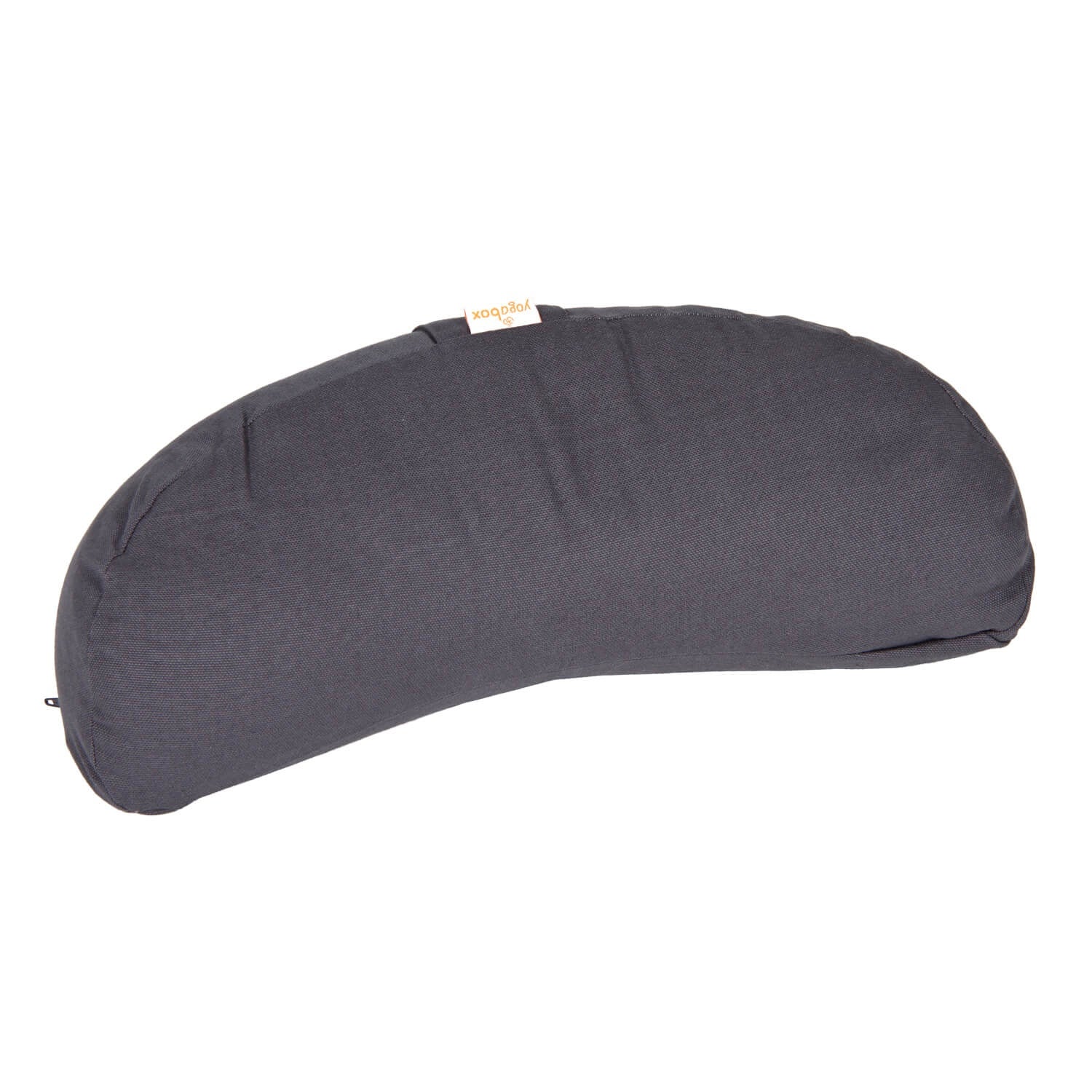 Yogakissen Halbmond BASIC grau 40 x 17 x 12 cm Buchweizenschalen