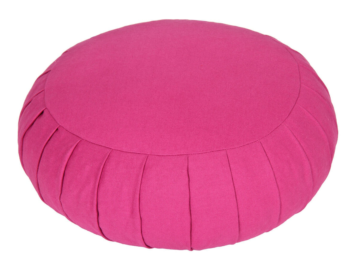 Meditationskissen / Yogakissen Zafu BASIC mit ZIP magenta 31 x 31 x 15 cm Buchweizenschalen