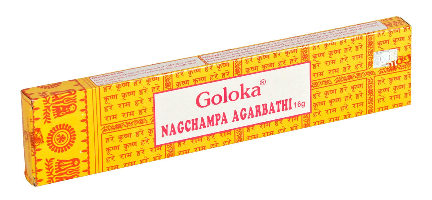 Original Nag-Champa Gold 16g 16g. 20-22 cm. 30-45 Minuten Würzig-holzig