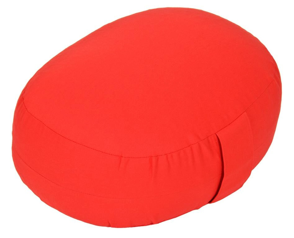 Glückssitz® Yogakissen OVAL - regional hergestellt rot 30 x 23 x 15 cm Buchweizenschalen