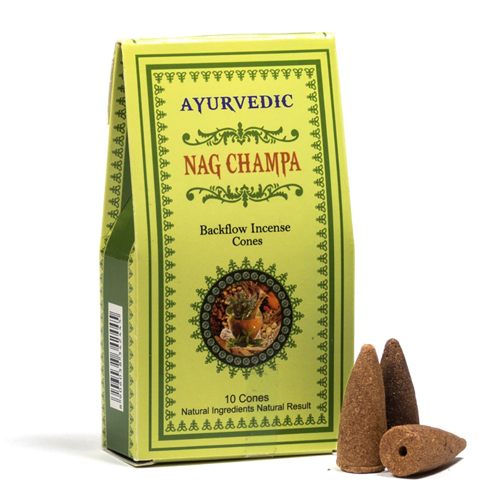 Ayurvedische Rückfluss Räucherkegel 15 Minuten Nag Champa