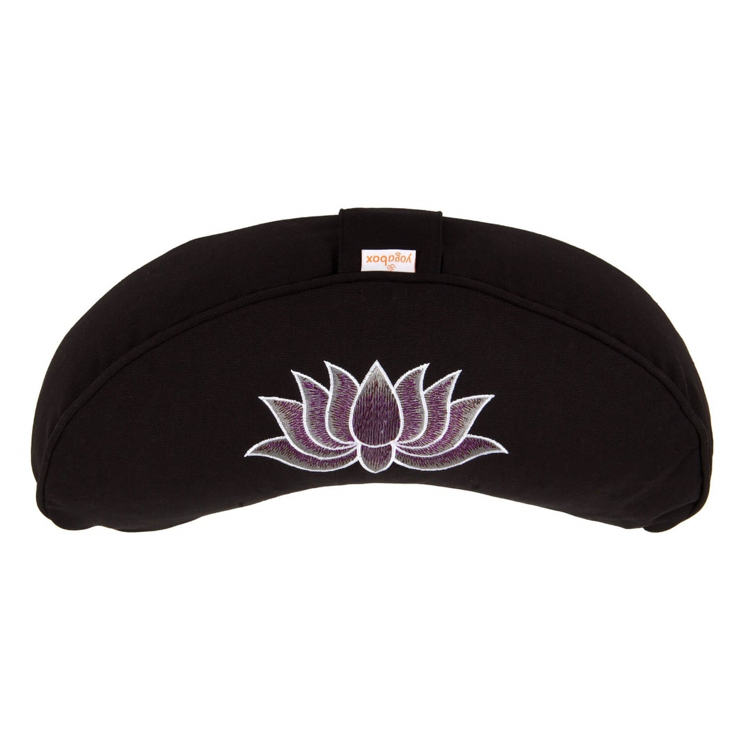 Yogakissen Halbmond BASIC Lotus Stick multicolor schwarz 40 x 17 x 12 cm Buchweizenschalen