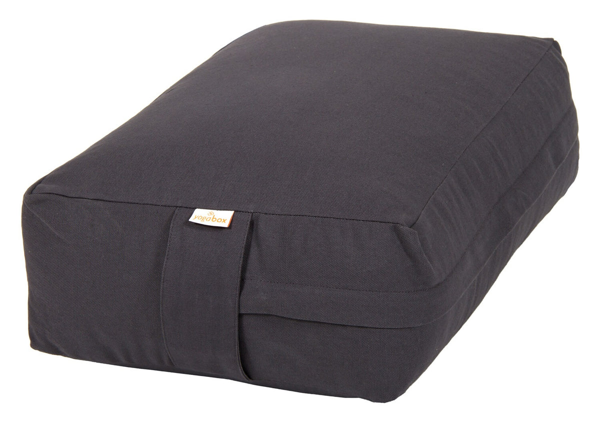 VIPASSANA Kissen XL grau 45 x 33 x 14 cm Buchweizenschalen