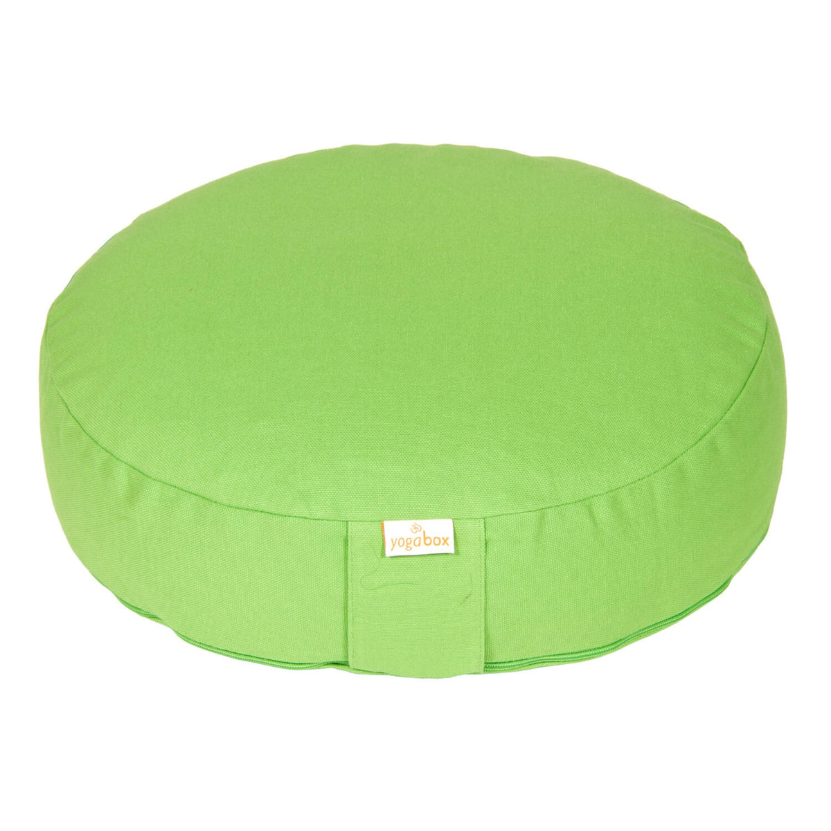 Meditationskissen BASIC extra FLACH apfelgrün 35 x 35 x 8 cm Buchweizenschalen