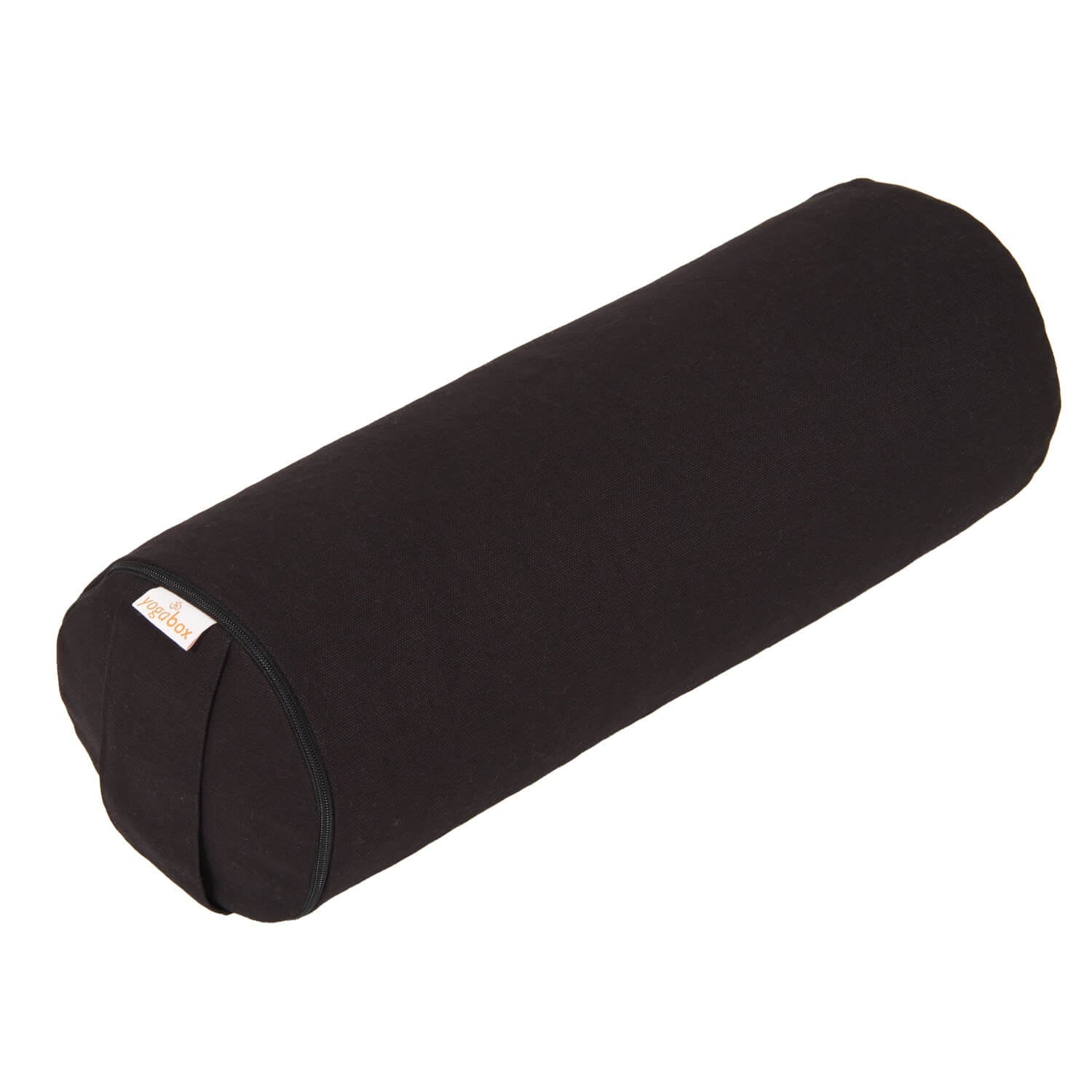 Yoga MINI BOLSTER / Nackenrolle BASIC schwarz 38 x 15 x 15 cm Buchweizenschalen
