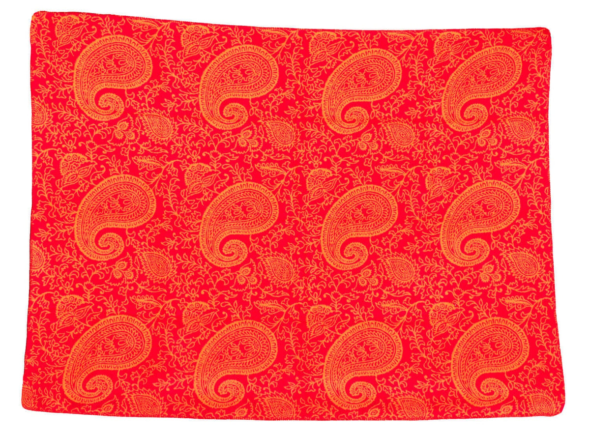 Yogadecke PAISLEY rot / orange 150 x 200 cm
