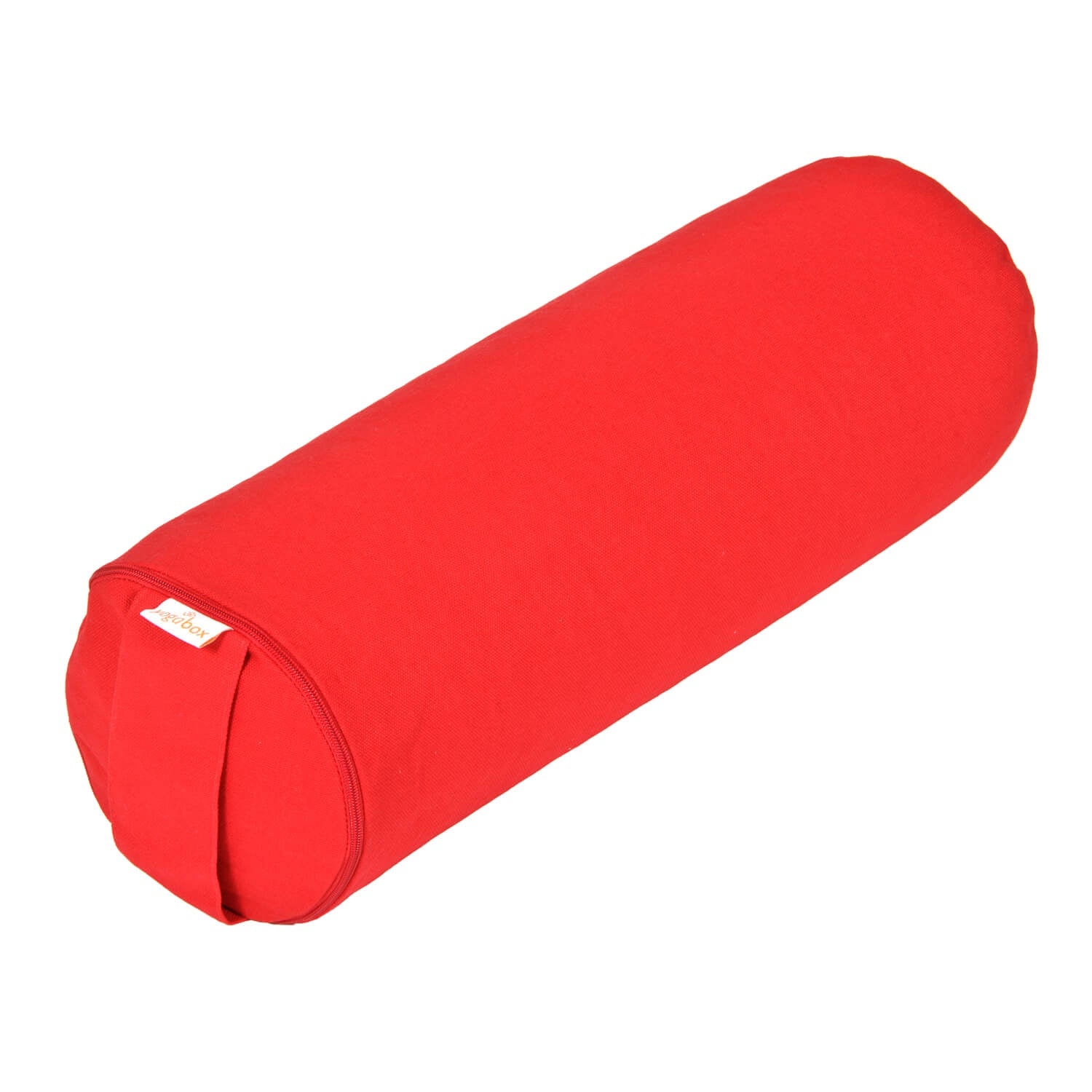 Yoga MINI BOLSTER / Nackenrolle BASIC rot 38 x 15 x 15 cm Buchweizenschalen