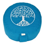 Meditationskissen Glückssitz® Lebensbaum petrol 33 x 33 x 15 cm Buchweizenschalen