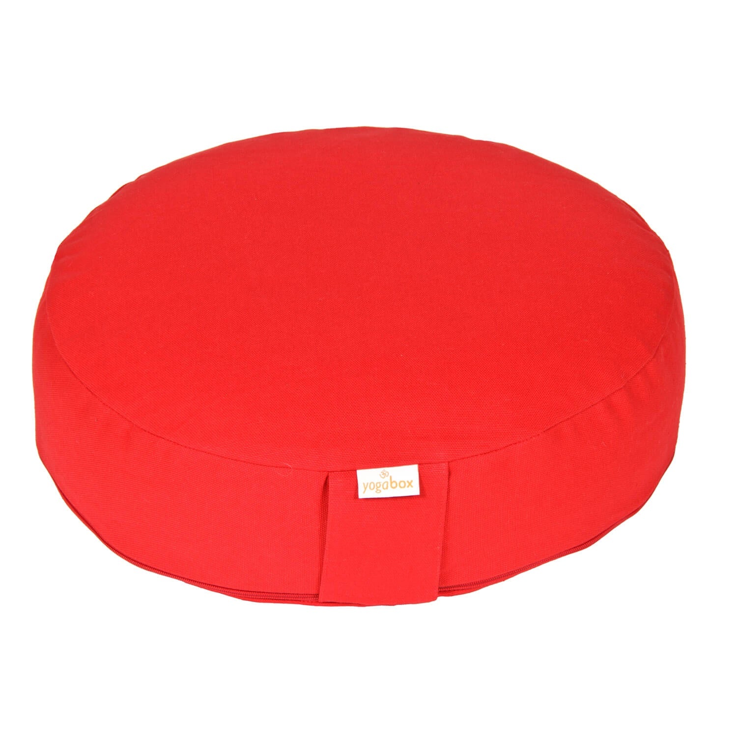 Meditationskissen BASIC extra FLACH rot 35 x 35 x 8 cm Buchweizenschalen