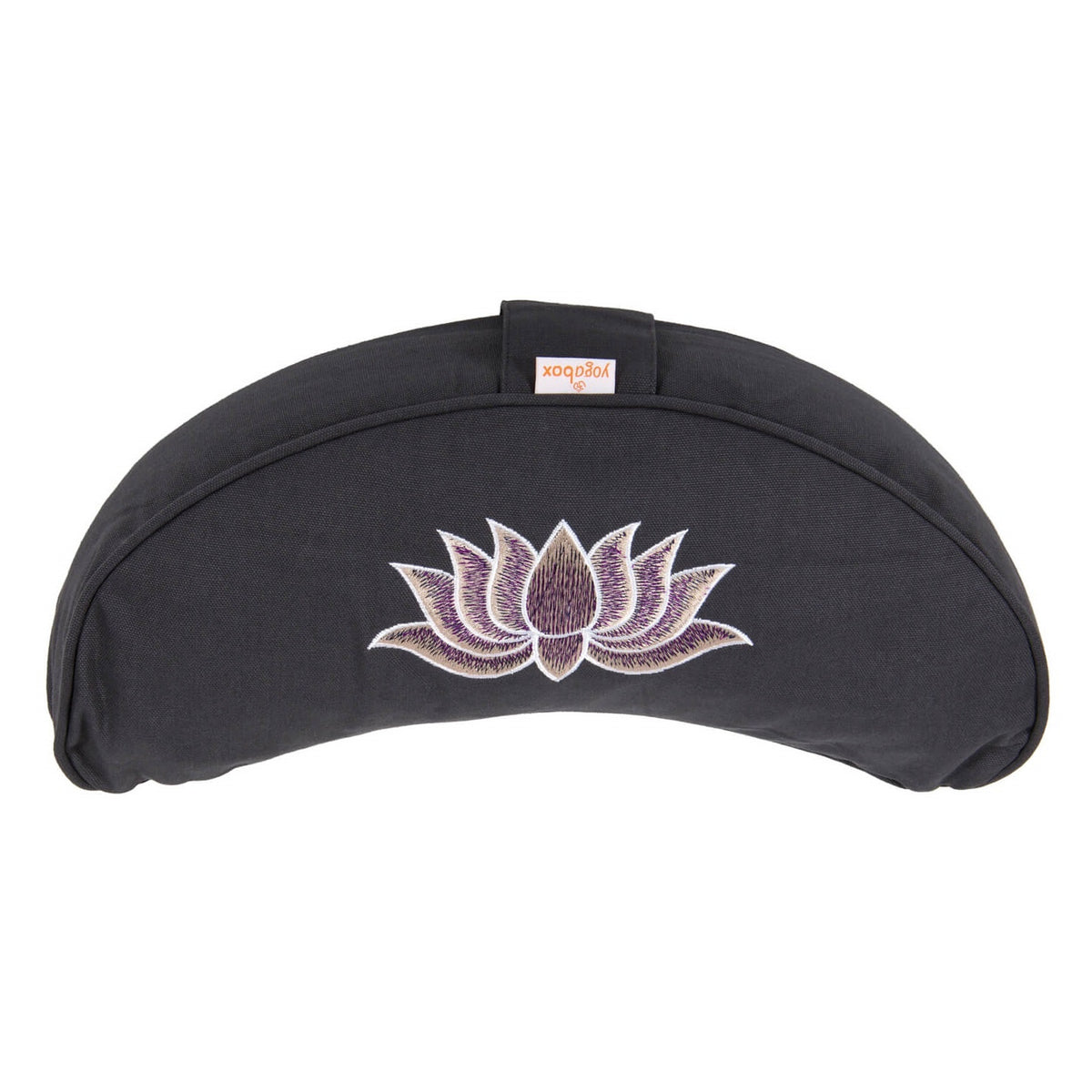 Yogakissen Halbmond BASIC Lotus Stick multicolor grau 40 x 17 x 12 cm Buchweizenschalen