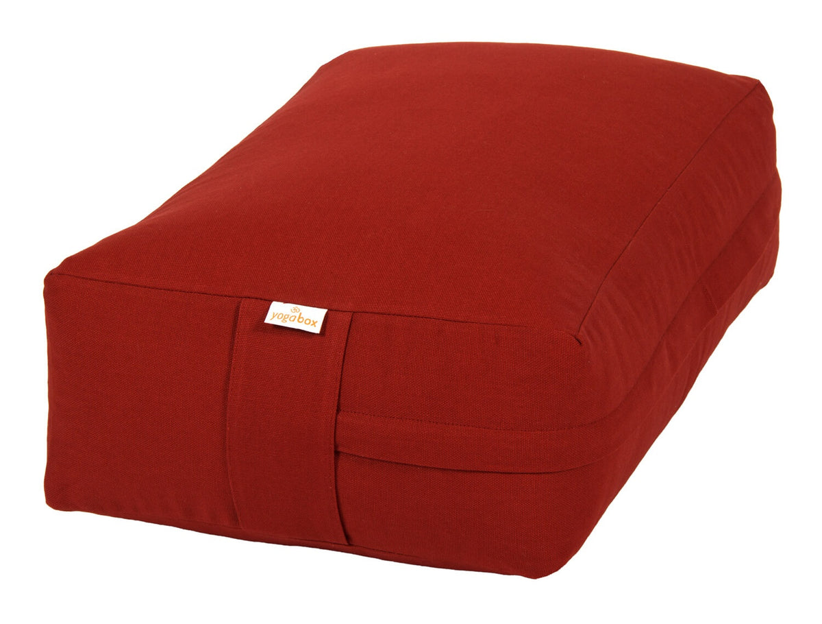 VIPASSANA Kissen XL bordeaux 45 x 33 x 14 cm Buchweizenschalen