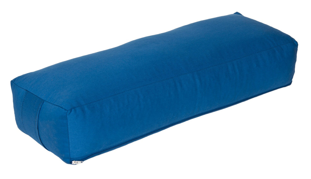 Yoga und Pilates Rechteckbolster D - regional hergestellt blau 60 x 20 x 14 cm Buchweizenschalen
