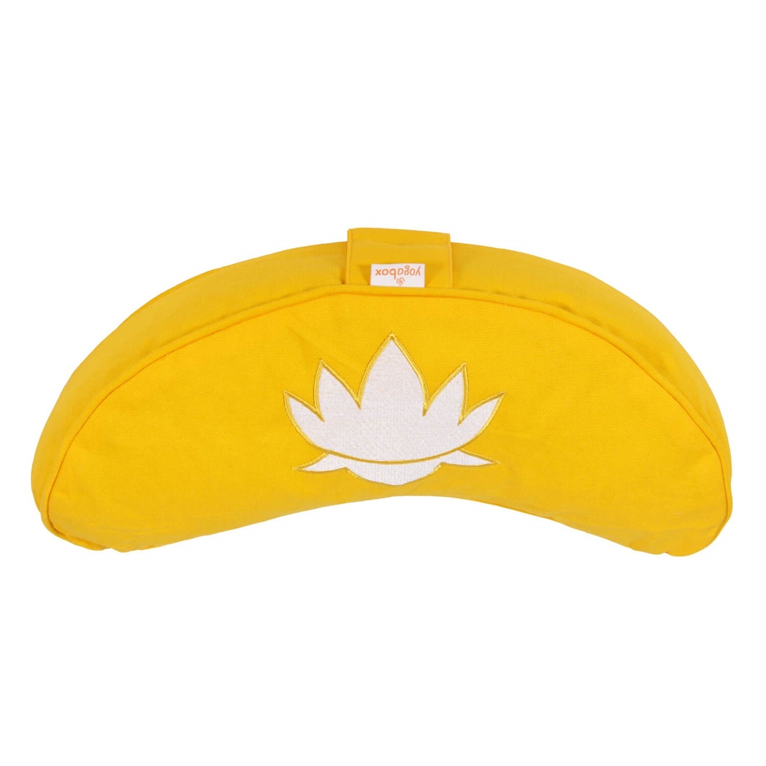 Yogakissen Halbmond BASIC Lotus Stick weiß dotter 40 x 17 x 12 cm Buchweizenschalen