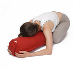 Yoga und Pilates Bolster / Yogarolle BASIC bordeaux 65 x 22 x 22 cm Buchweizenschalen