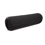 Yoga und Pilates Bolster / Yogarolle BASIC schwarz 65 x 22 x 22 cm Buchweizenschalen