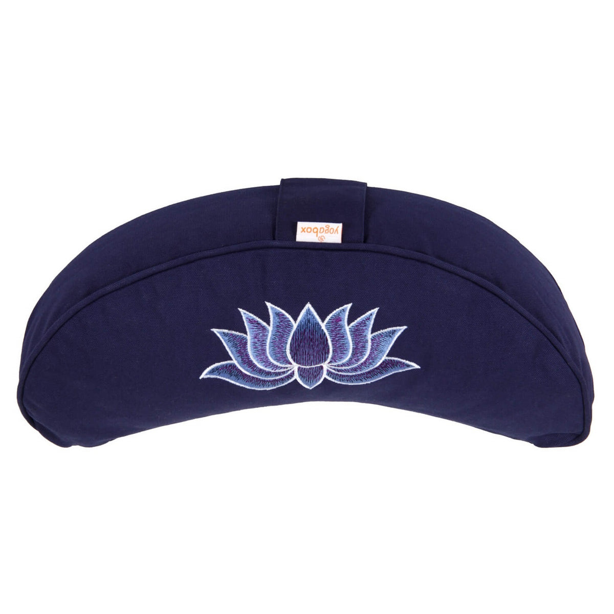 Yogakissen Halbmond BASIC Lotus Stick multicolor dunkelblau 40 x 17 x 12 cm Buchweizenschalen