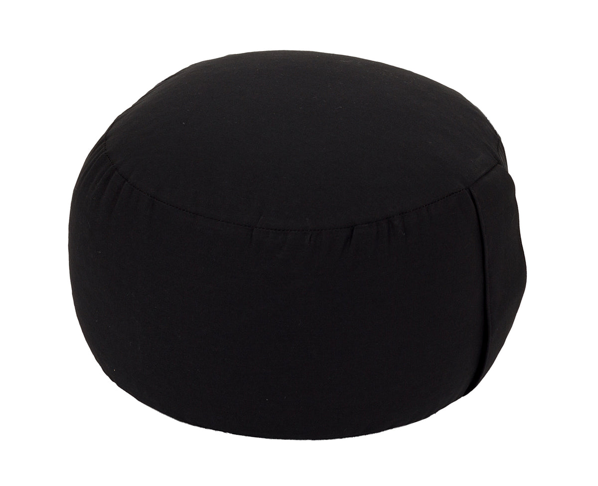 Yogakissen Glückssitz® Basic small D - regional hergestellt schwarz 26 x 26 x 14 cm Buchweizenschalen