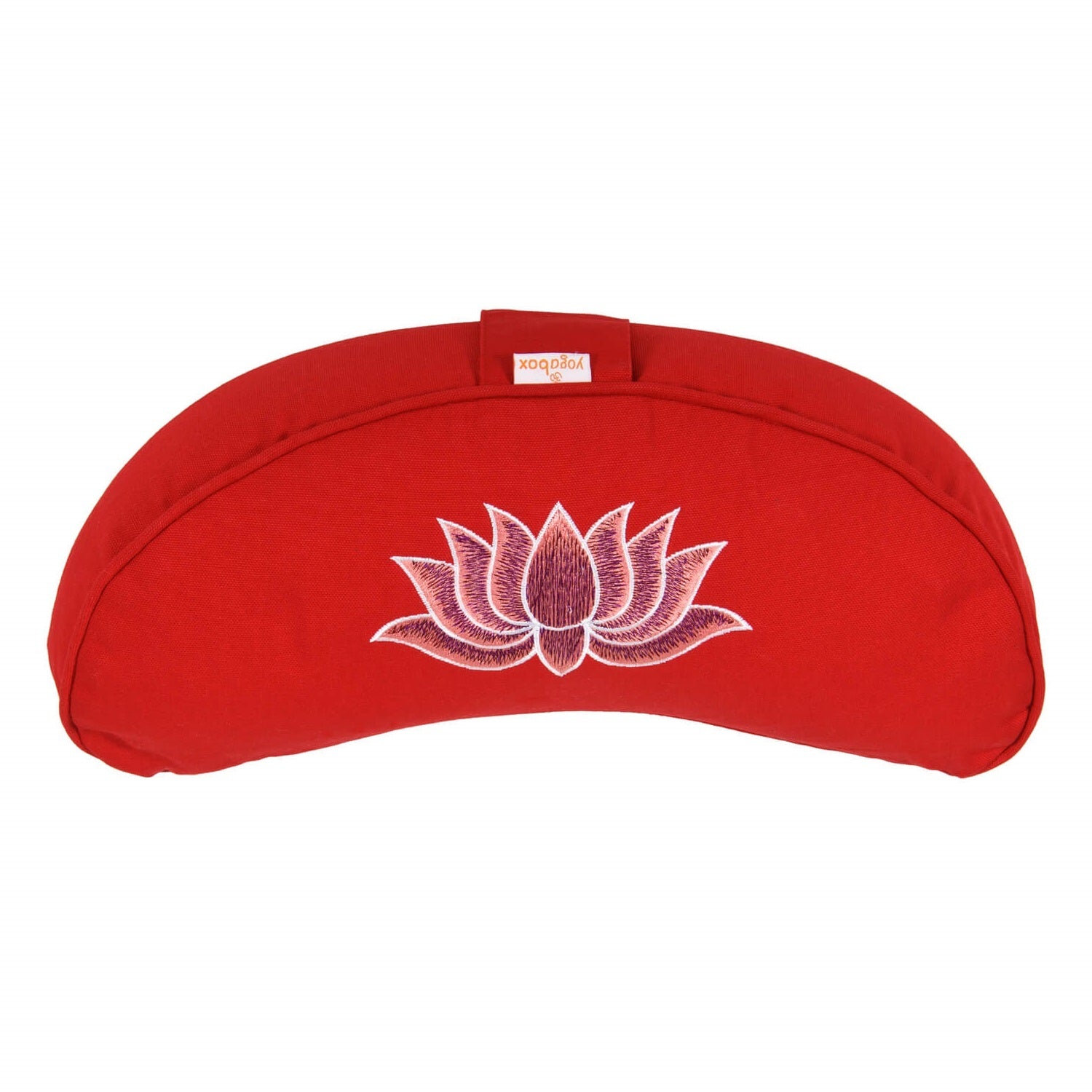 Yogakissen Halbmond BASIC Lotus Stick multicolor rot 40 x 17 x 12 cm Buchweizenschalen