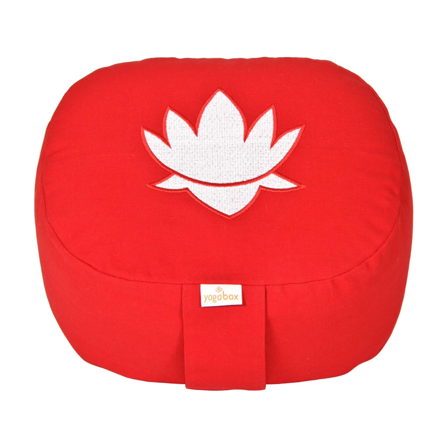 Yogakissen oval Lotus Stick BASIC rot 28 x 23 x 13 cm Buchweizenschalen