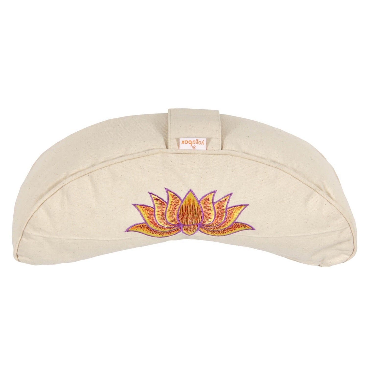 Yogakissen Halbmond BASIC Lotus Stick multicolor natur 40 x 17 x 12 cm Buchweizenschalen