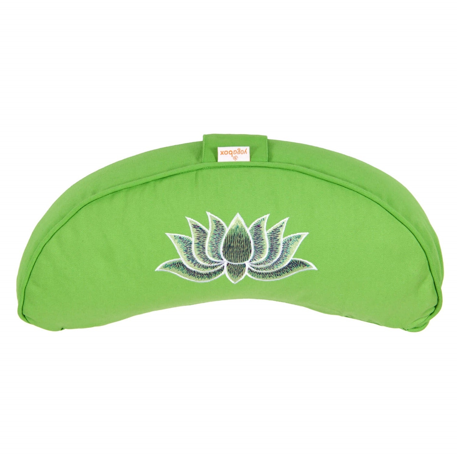Yogakissen Halbmond BASIC Lotus Stick multicolor apfelgrün 40 x 17 x 12 cm Buchweizenschalen