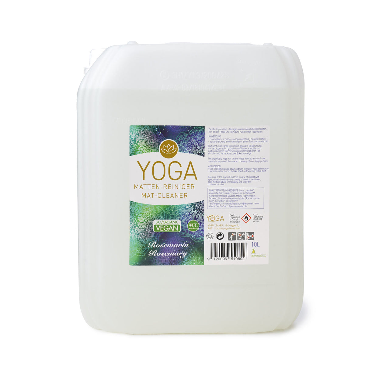 Bio-zertifizierter Yogamattenreiniger 10 l Rosmarin