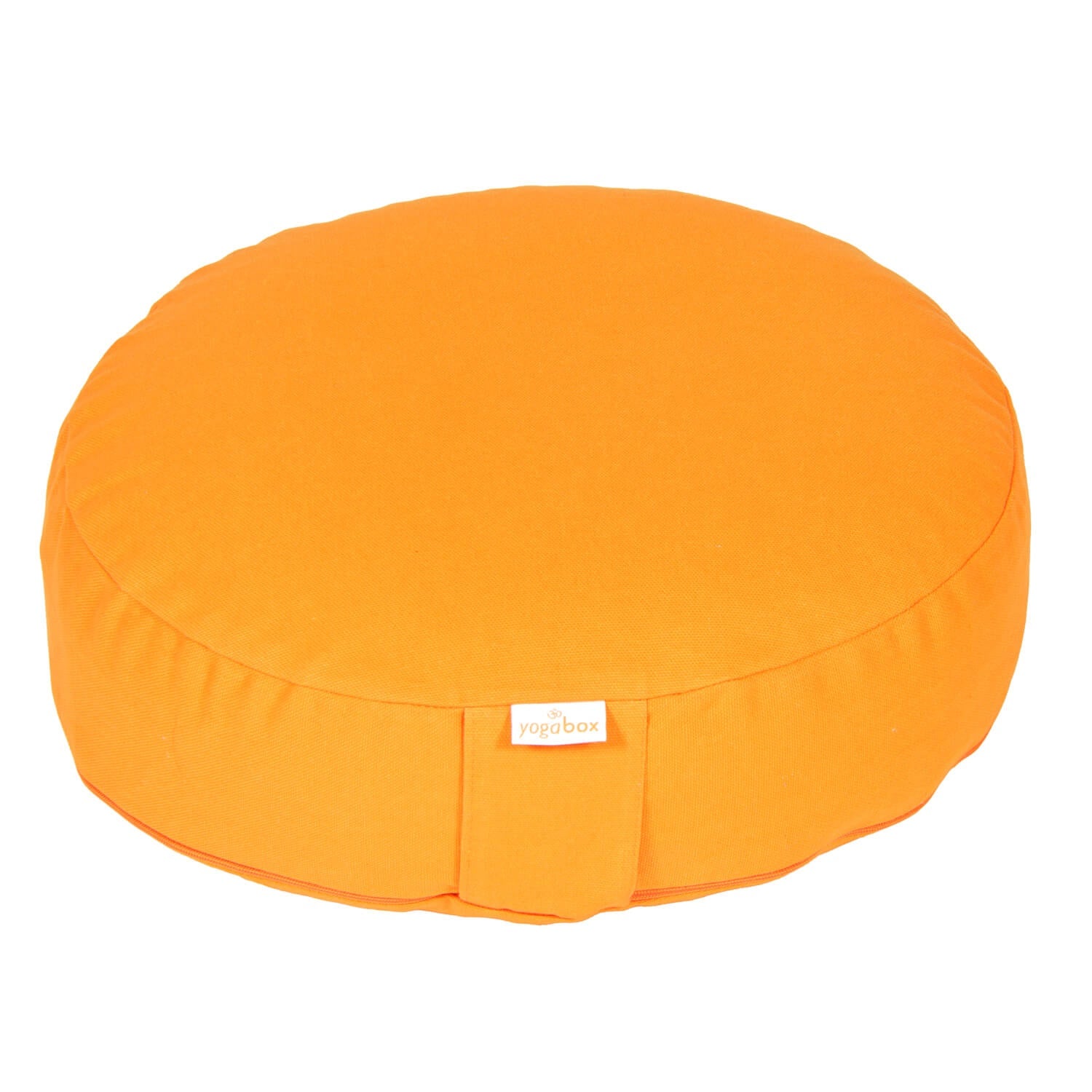 Meditationskissen BASIC extra FLACH orange 35 x 35 x 8 cm Buchweizenschalen
