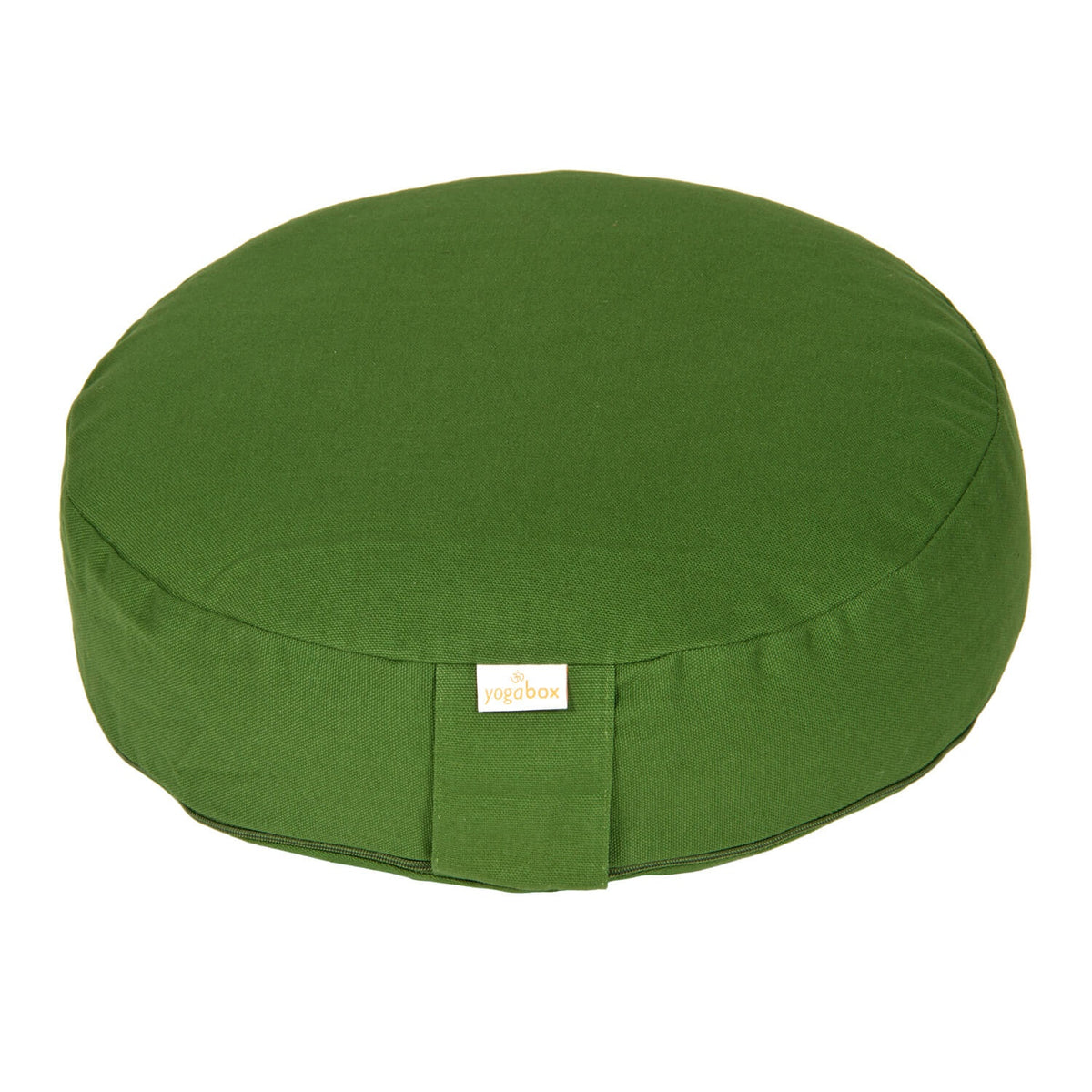 Meditationskissen BASIC extra FLACH olivgrün 35 x 35 x 8 cm Buchweizenschalen