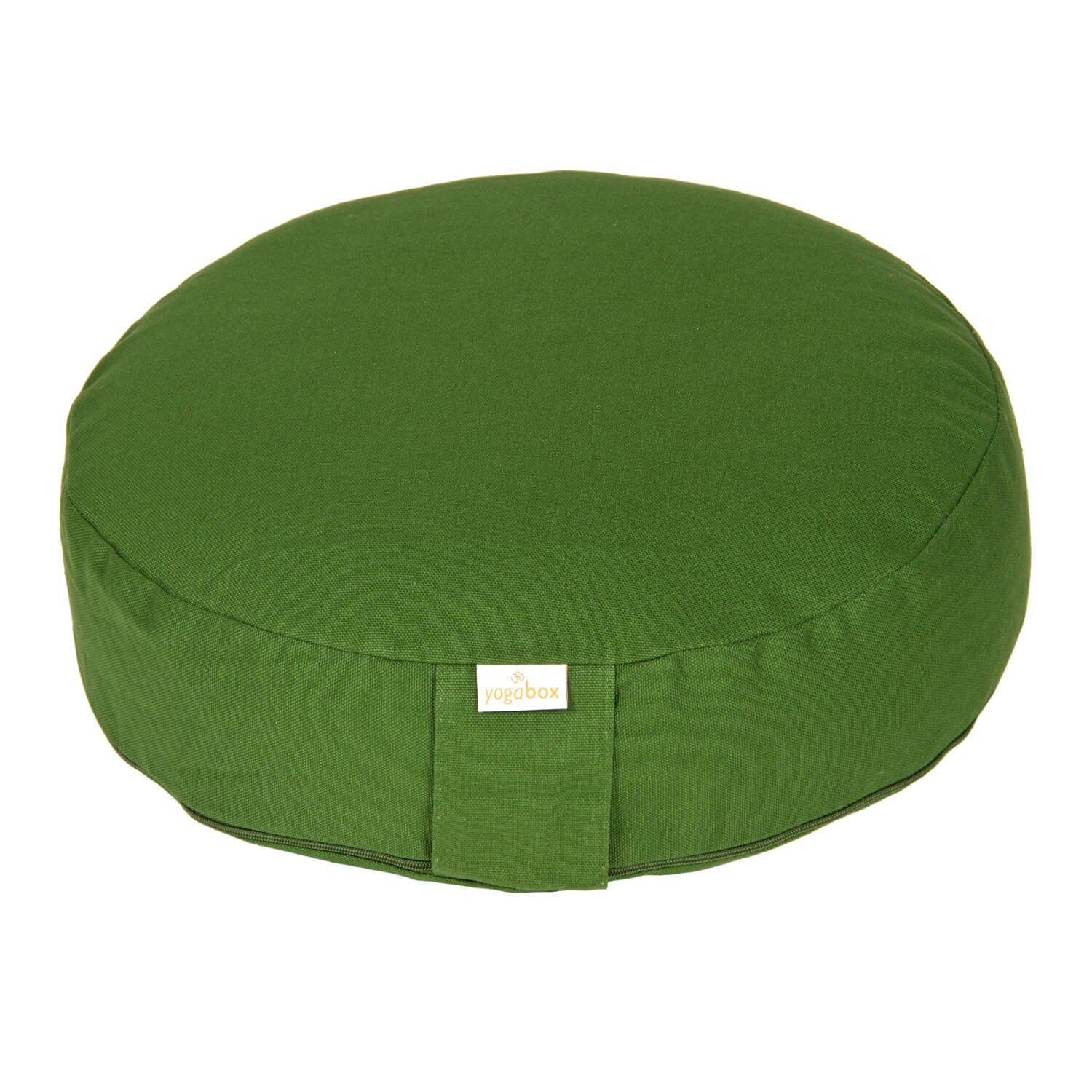 Meditationskissen BASIC extra FLACH olivgrün 35 x 35 x 8 cm Buchweizenschalen